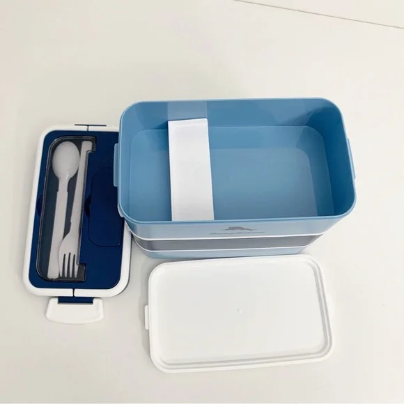 Tommy Bahama "Bento Box" 3 Layer Blue & White ~ NIB - Picture 5 of 9